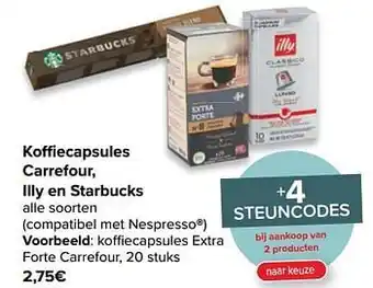 Koffiecapsules extra forte carrefour