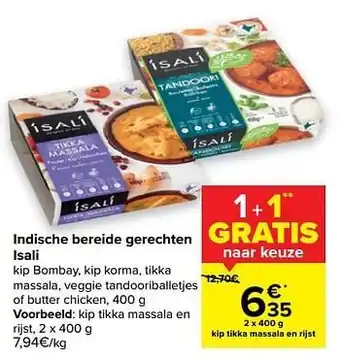 Carrefour Kip tikka massala en rijst aanbieding