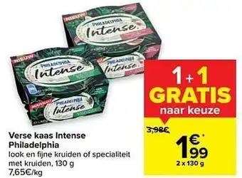 Carrefour Verse kaas intense philadelphia aanbieding