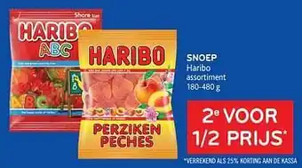 Snoep haribo 2e voor 1-2 prijs
