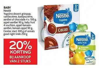 Alvo Baby nestlé 20% korting bij aankoop van 2 stuks aanbieding