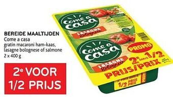 Alvo Bereide maaltijden come a casa 2e voor 1-2 prijs aanbieding