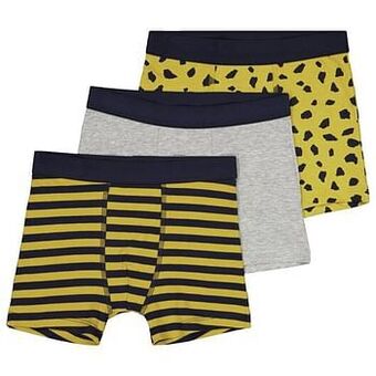 HEMA HEMA Kinderboxers Katoen Stretch - 3 Stuks Geel (geel) aanbieding