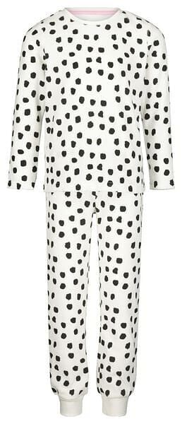 HEMA HEMA Kinderpyjama Velours Gevlekt Gebroken Wit (gebroken wit) aanbieding