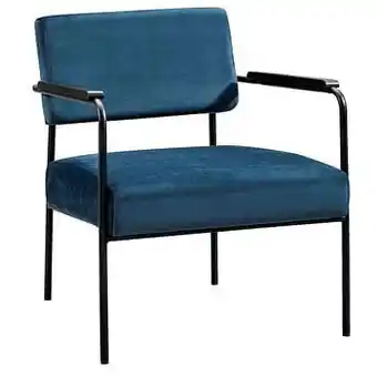 Leen Bakker Fauteuil Brighton - stof Vic - marineblauw - Leen Bakker aanbieding