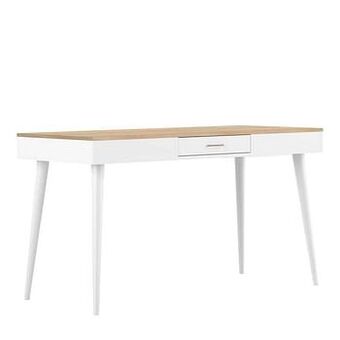 Leen Bakker Symbiosis bureau Esby - eikenkleur/wit - 75,6x134x59,2 cm - Leen Bakker aanbieding