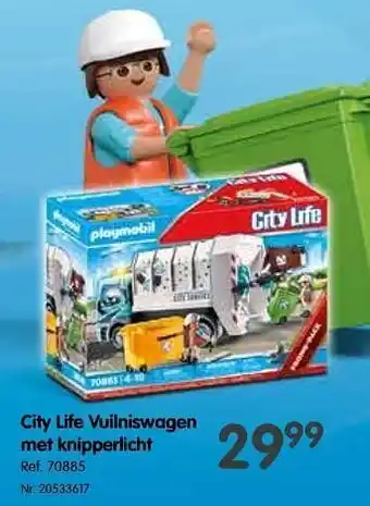 City life vuilniswagen met knipperlicht