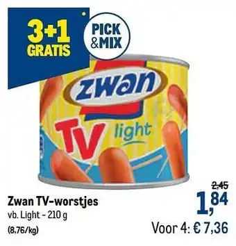 Zwan tv-worstjes light