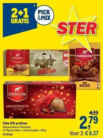 Côte d`or pralines mignonnettes - melkchocolade