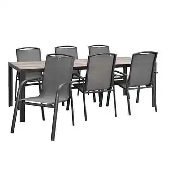 Leen Bakker Le Sud tuinset Cannes Tarbes - antracietkleur - 7-delig - Leen Bakker aanbieding