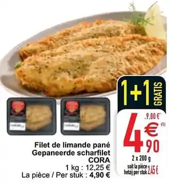 Cora Filet de limande pané gepaneerde scharfilet cora aanbieding