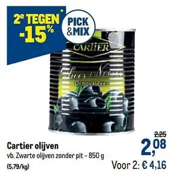 Cartier olijven zwarte olijven zonder pit