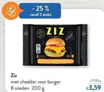 Ziz met cheddar voor burger