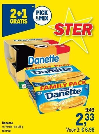 Makro Danette vanille aanbieding