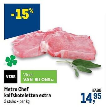Makro Metro chef kalfskoteletten extra aanbieding