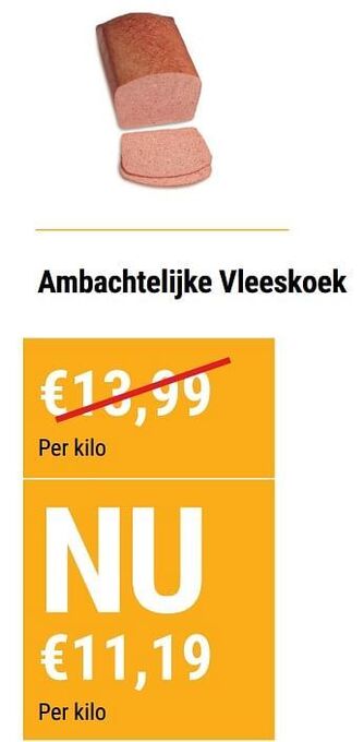Ambachtelijke vleeskoek