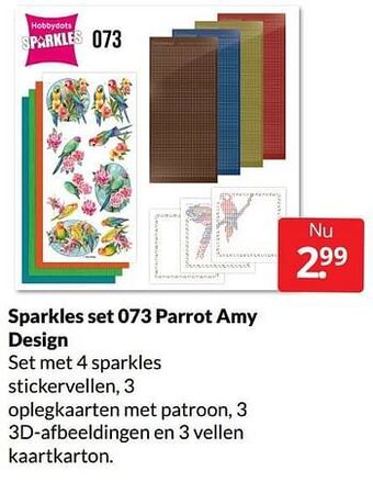 Sparkles set 073 parrot amy design