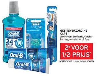 Gebitsverzorging oral-b 2e voor 1-2 prijs