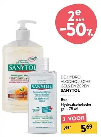 Di Sanytol hydroalcoholische aanbieding