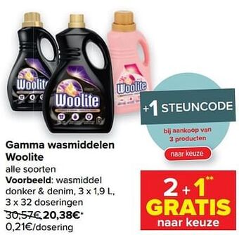 Carrefour Wasmiddel donker + denim aanbieding