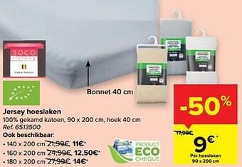 Carrefour Jersey hoeslaken aanbieding