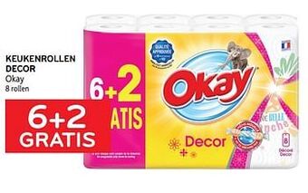 Alvo Keukenrollen decor okay 6+2 gratis aanbieding