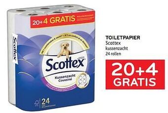 Alvo Toiletpapier scottex 20+4 gratis aanbieding