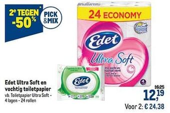 Makro Edet ultra soft en vochtig toiletpapier toiletpapier ultra soft aanbieding
