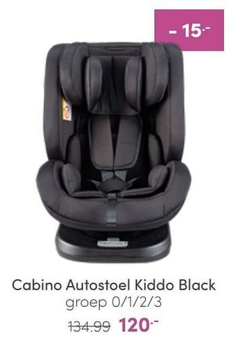 Baby & Tiener Cabino autostoel kiddo black aanbieding