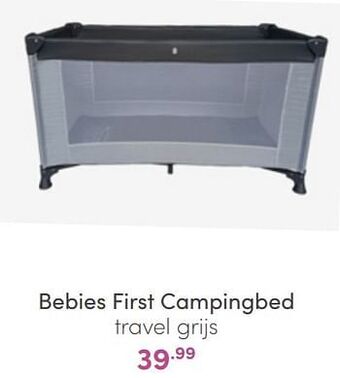 Baby & Tiener Bebies first campingbed travel grijs aanbieding