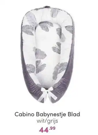 Baby & Tiener Cabino babynestje blad wit-grijs aanbieding