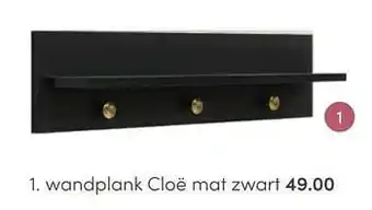 Baby & Tiener Bopita wandplank cloë mat zwart aanbieding
