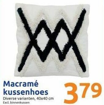 Action Macramé kussenhoes aanbieding