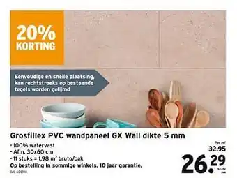 GAMMA Grosfillex pvc wandpaneel gx wall aanbieding
