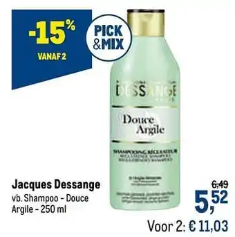 Jacques dessange shampoo - douce argile