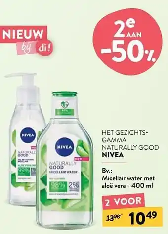 Di Nivea micellair water met aloë vera aanbieding