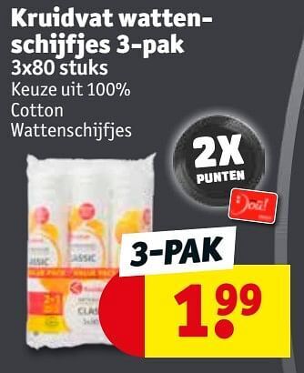 Kruidvat Kruidvat wattenschijfjes aanbieding
