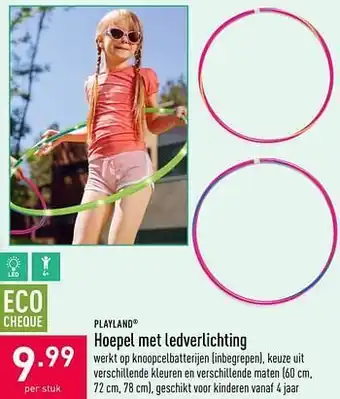 ALDI Hoepel met ledverlichting aanbieding