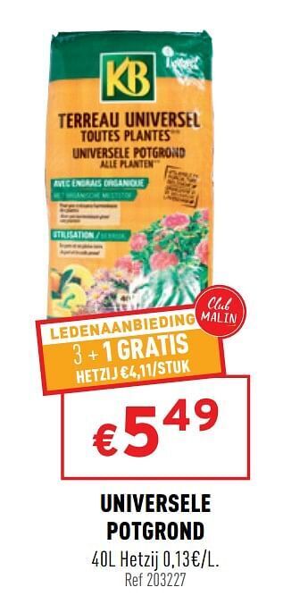 Trafic Universele potgrond aanbieding