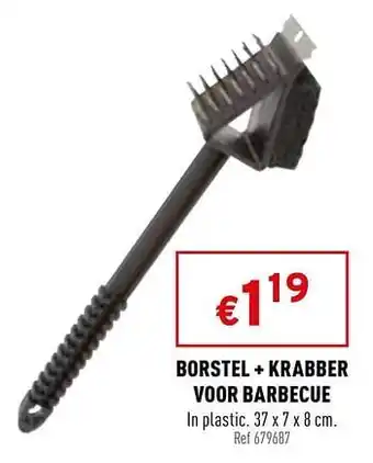 Borstel + krabber voor barbecue