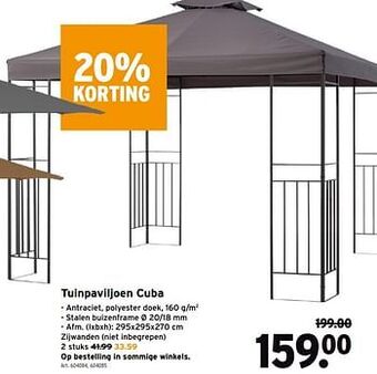 GAMMA Tuinpaviljoen cuba aanbieding