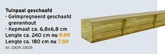 GAMMA Tuinpaal geschaafd aanbieding
