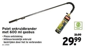 GAMMA Polet onkruidbrander met gasbus aanbieding