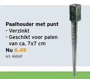 GAMMA Paalhouder met punt aanbieding