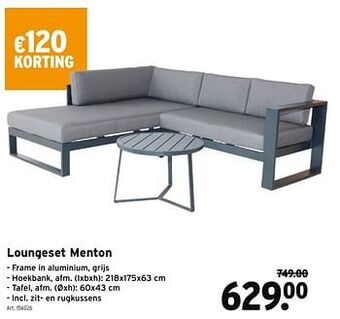 GAMMA Loungeset menton aanbieding