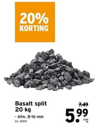 GAMMA Basalt split aanbieding