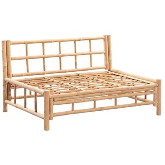 Leen Bakker Palletbank Tarifa bamboe - naturelkleur - 120x85x66 cm aanbieding