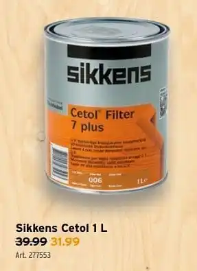 GAMMA Sikkens cetol aanbieding