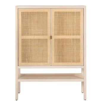 Leen Bakker Kast Doddy - hout/webbing - 120x90x40 cm aanbieding