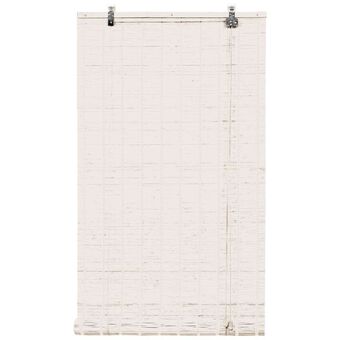 Leen Bakker Fenstr rolgordijn bamboe - wit - 60x180 cm aanbieding